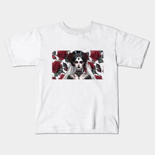 Darnked Bride with roses Kids T-Shirt